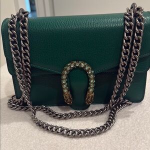 Green Leather Chain Bag